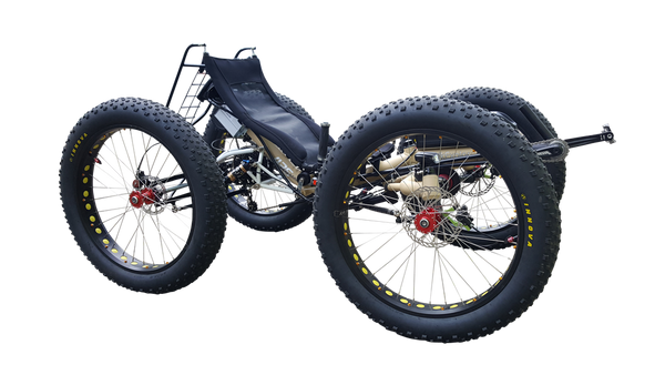 4WD Electric Off road Fat Tire Recumbent Quad F426E TrikExplor