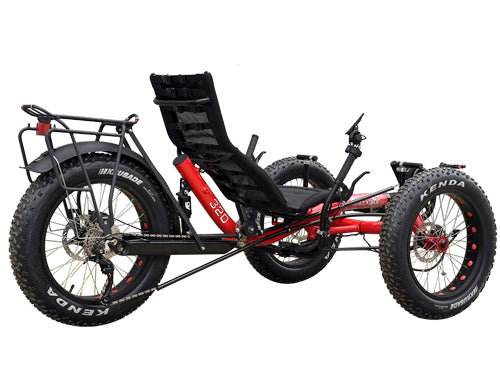 TrikExplor F320E Compact Rear Suspension Fat Tire Recumbent Trike