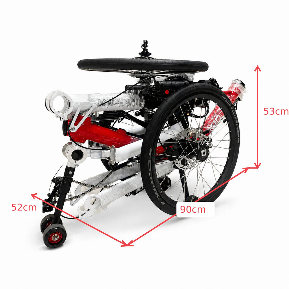 M320 Travel Folding Recumbent Trike | 19 kg, Rolls Like Luggage