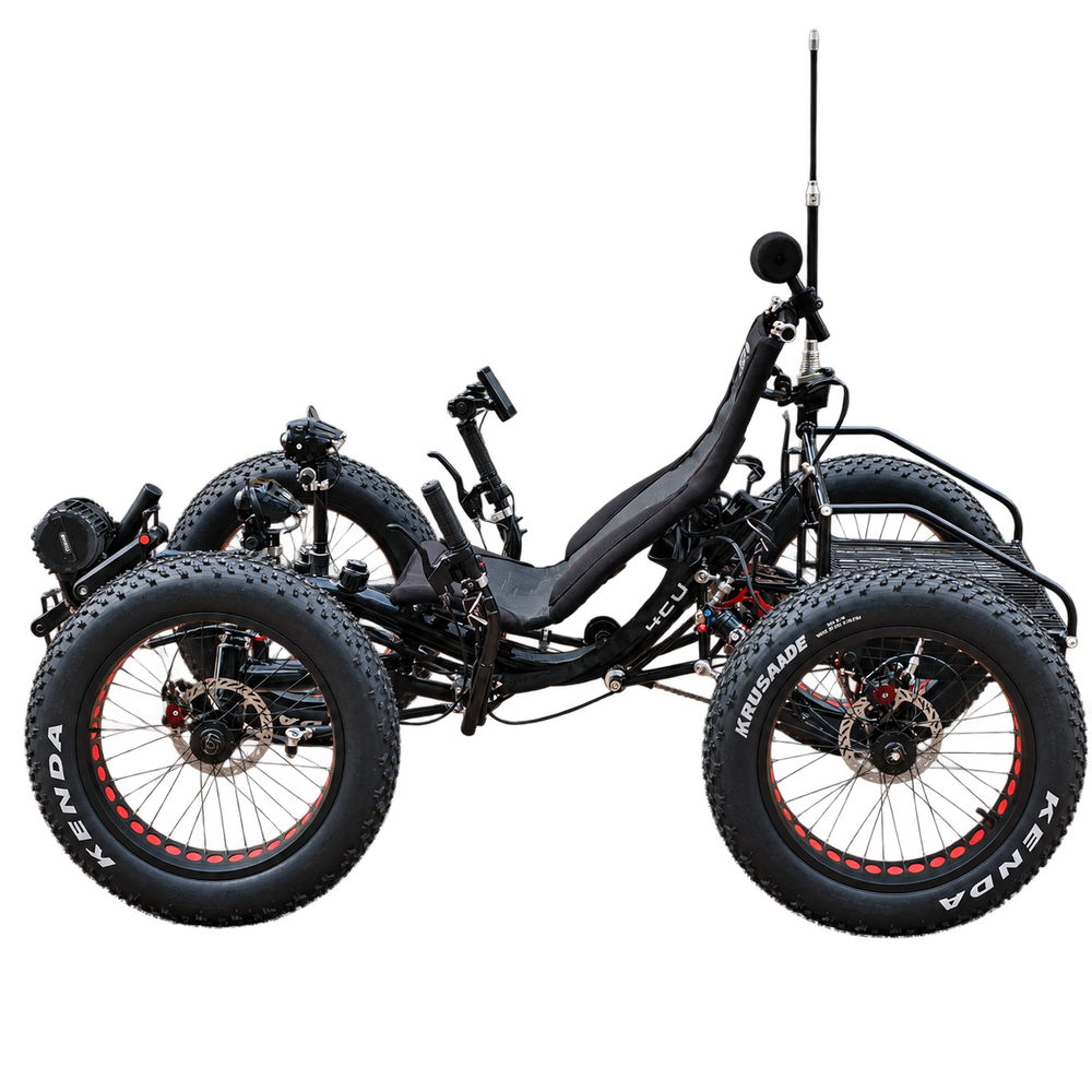 TrikExplor Electric Fat Tire Recumbent Quad-F420E