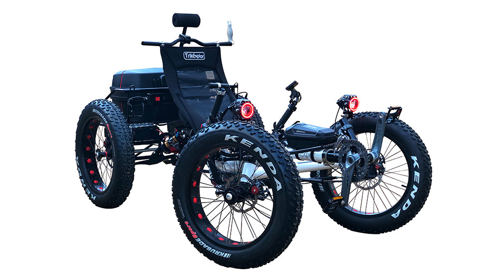 TrikExplor Electric Fat Tire Recumbent Quad-F420E