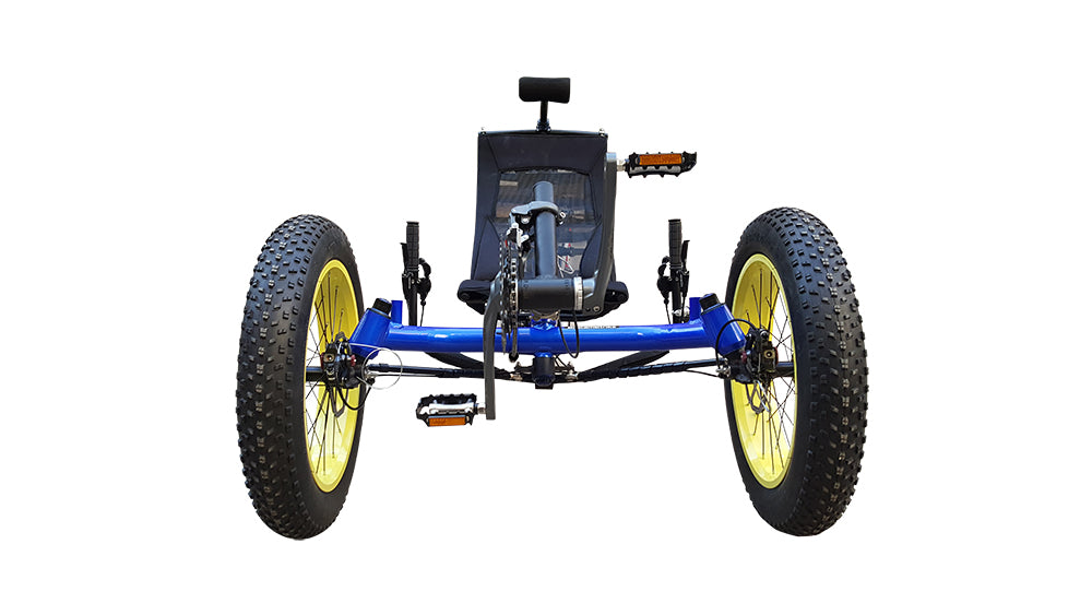 [4WD Off-Road Recumbent Quad-F426E] - TrikExplor AWD Fat Tire Recumbent Quad